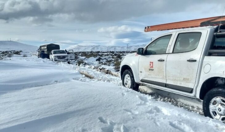 Alertas amarillas por nevadas y vientos en Chubut, Neuquén y Río Negro