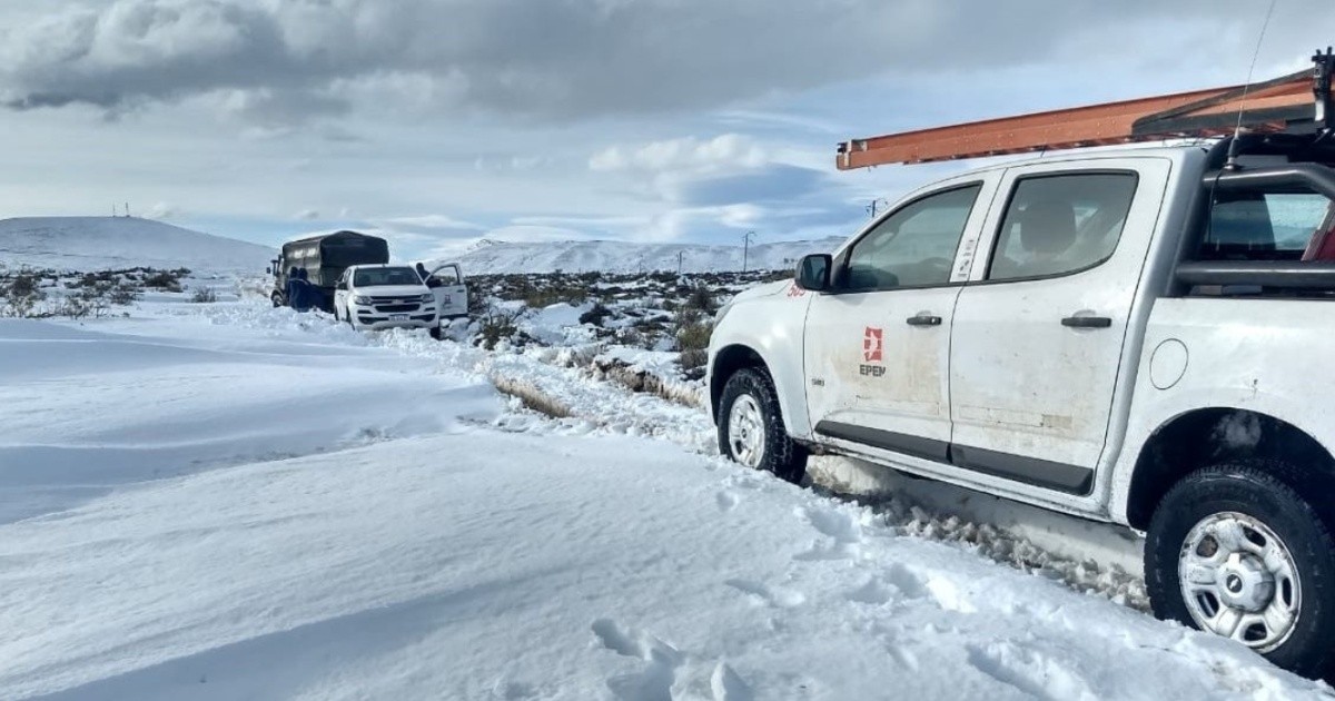 Alertas amarillas por nevadas y vientos en Chubut, Neuquén y Río Negro