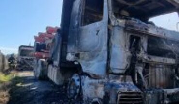 Delegación Presidencial de Los Ríos informa que se querellará por ataque incendiario en Máfil: dos camiones y un furgón resultaron afectados