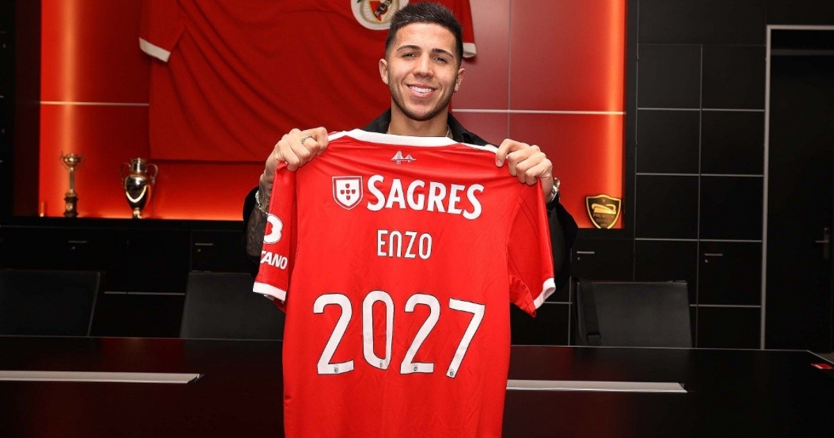 Enzo Fernández was presented as a new reinforcement of Benfica
