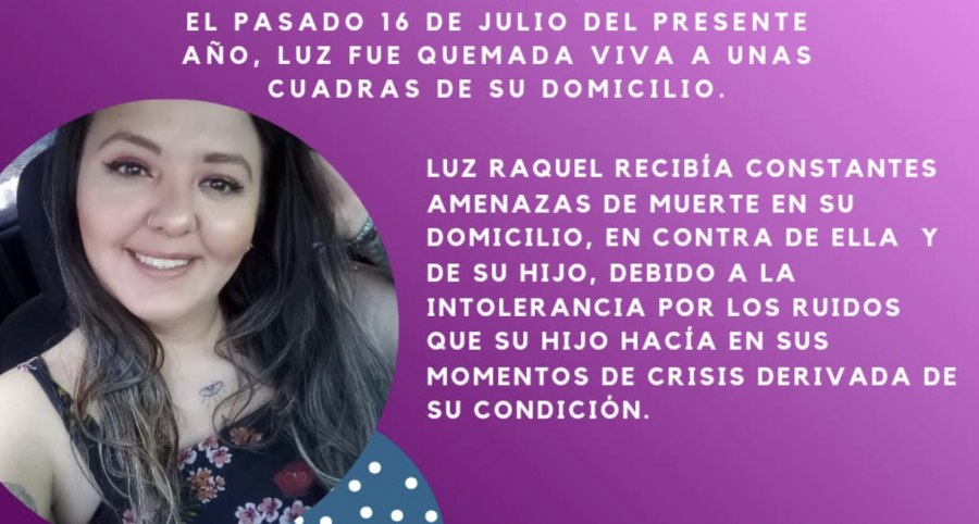 Luz Raquel burned in Jalisco; died today and there are no detainees