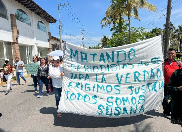Protest against journalist Susana Carreño