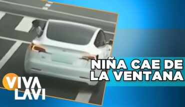 Video: Niña cae por ventana de auto en plena avenida | Vivalavi