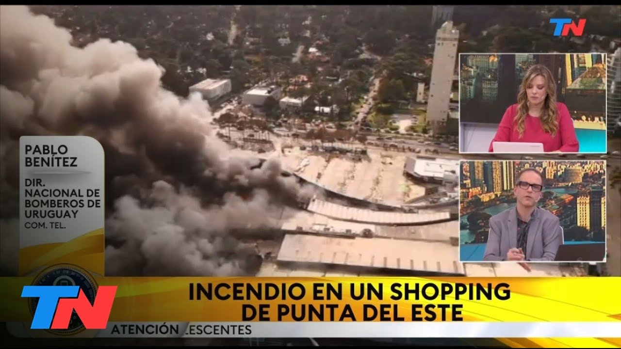 PUNTA DEL ESTE: Incendio en el Punta Shopping. No se registró ninguna víctima.