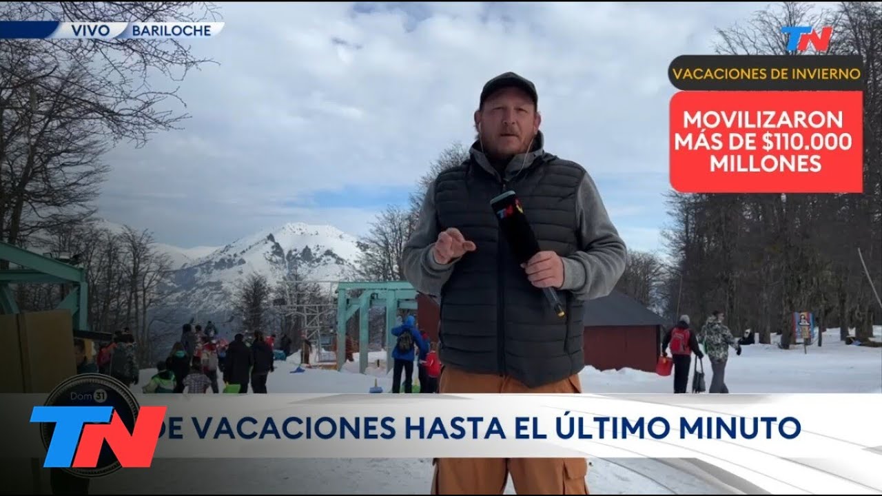 VACACIONES DE INVIERNO: Bariloche y la gente que sigue disfrutando de la nieve