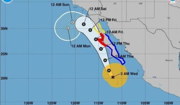 Huracán Kay se fortalece a categoría 2; causará lluvias fuertes en BCS y Sinaloa