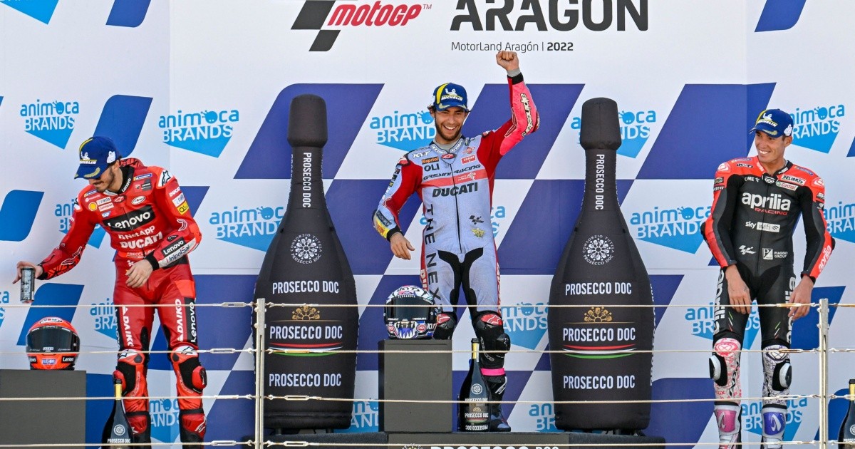 Moto GP: Enea Bastianini se quedó con la carrera en Aragón