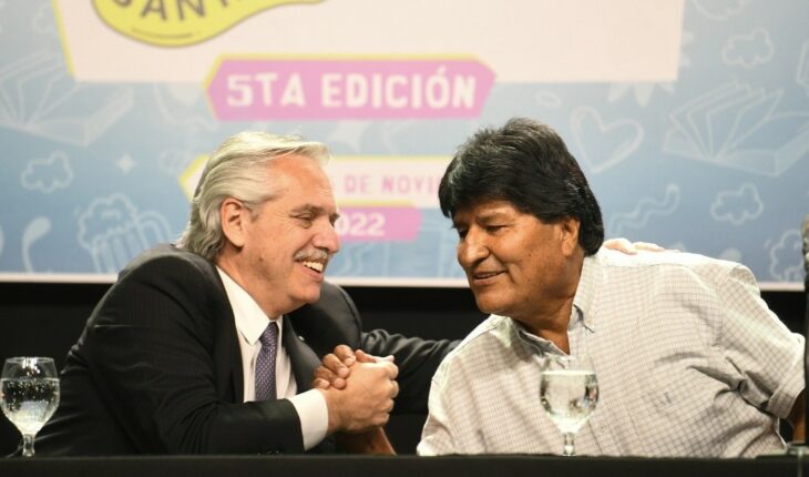 Alberto Fernández y Evo Morales participaron de la Feria del Libro en Santa Fe