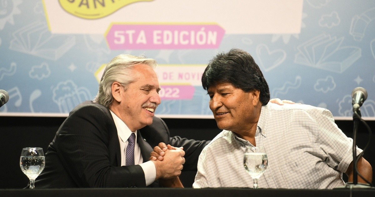 Alberto Fernández y Evo Morales participaron de la Feria del Libro en Santa Fe