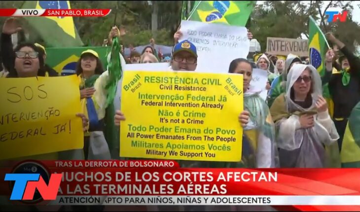 Video: BRASIL I Manifestantes continúan con los cortes de rutas y exigen la intervención federal