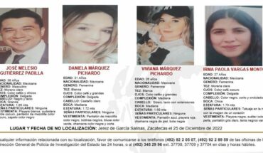Desaparecen cuatro jóvenes de Jalisco en carretera de Zacatecas durante Navidad