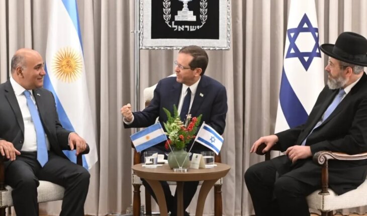 Juan Manzur fue recibido por el presidente israelí Isaac Herzog