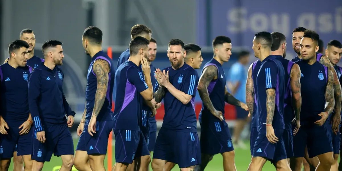 The Argentine National Team trained for the last time before the final