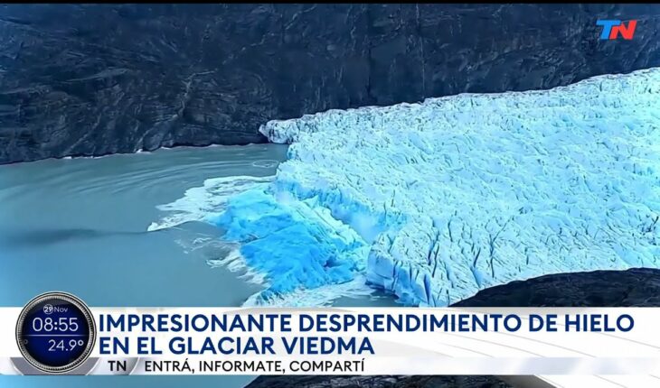 Video: SANTA CRUZ I  Preocupante desprendimiento de hielo en el Glaciar Viedma