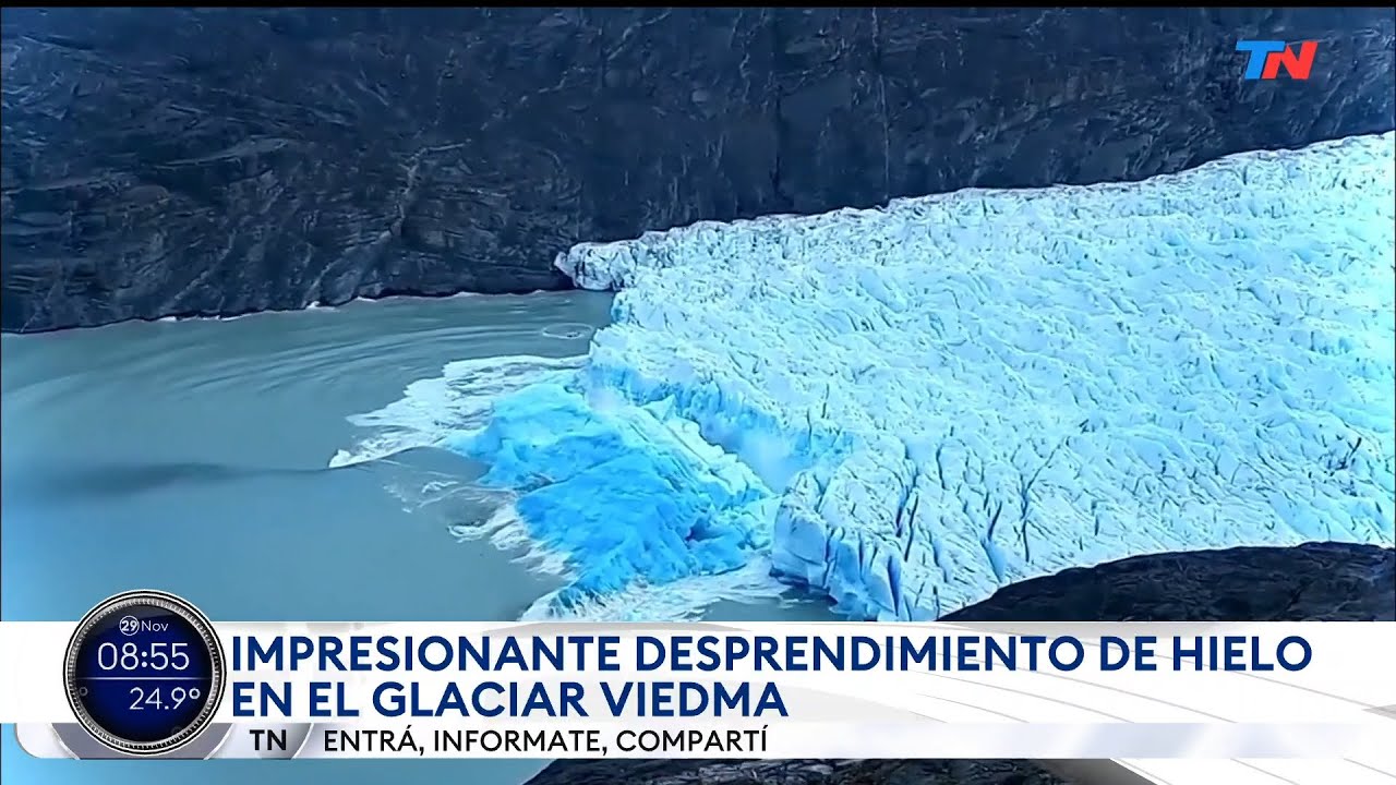 SANTA CRUZ I Preocupante desprendimiento de hielo en el Glaciar Viedma