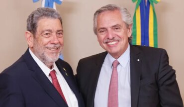 Alberto Fernández met with the Prime Minister of Saint Vincent and the Grenadines
