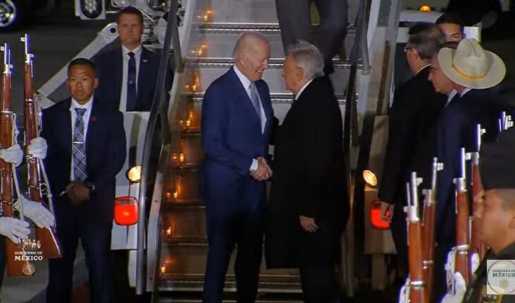 Biden llega a México, aterriza en el AIFA y es recibido por AMLO