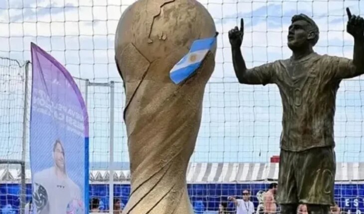 Mar del Plata: la primera estatua de Lionel Messi campeón del mundo