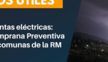 Thunderstorms: Preventive Early Warning declared for 10 communes of the Metropolitan Region
