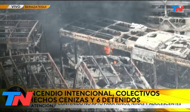 Video: BERAZATEGUI I Seis detenidos por el incendio de la estación de colectivos del ex Grupo Plaza
