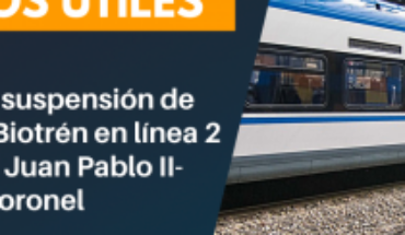 Biotrén service suspension announced on line 2 in Juan Pablo II-Coronel section