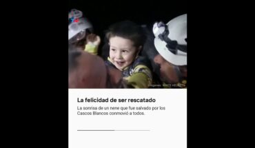 Video: La conmovedora sonrisa de un nene que fue rescatado entre los escombros por los terremotos en Siria