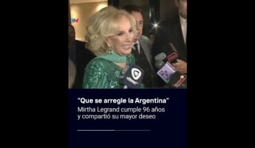Video: “Quiero que se arregle la Argentina”: MIRTHA LEGRAND cumplió 96 años y compartió su mayor deseo