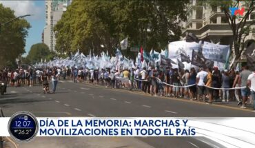 Video: DÍA DE LA MEMORIA I Marchas y movilizaciones en distintas ciudades del país