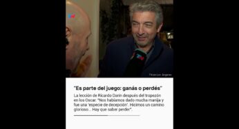 Video: “NOS HABÍAMOS DADO MUCHA MANIJA, PERO HAY QUE SABER PERDER”: RICARDO DARÍN, MANO A MANO CON TN