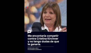 Video: BULLRICH: “Me encantaría competir contra Cristina Kirchner y no tengo dudas de que le ganaría”