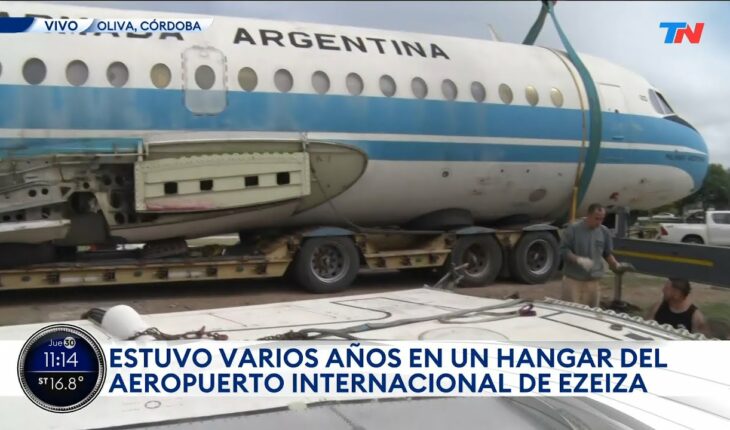 Video: DE MALVINAS A LA ETERNIDAD: Rescataron un avión abandonado y lo llevaron a Córdoba para restaurarlo