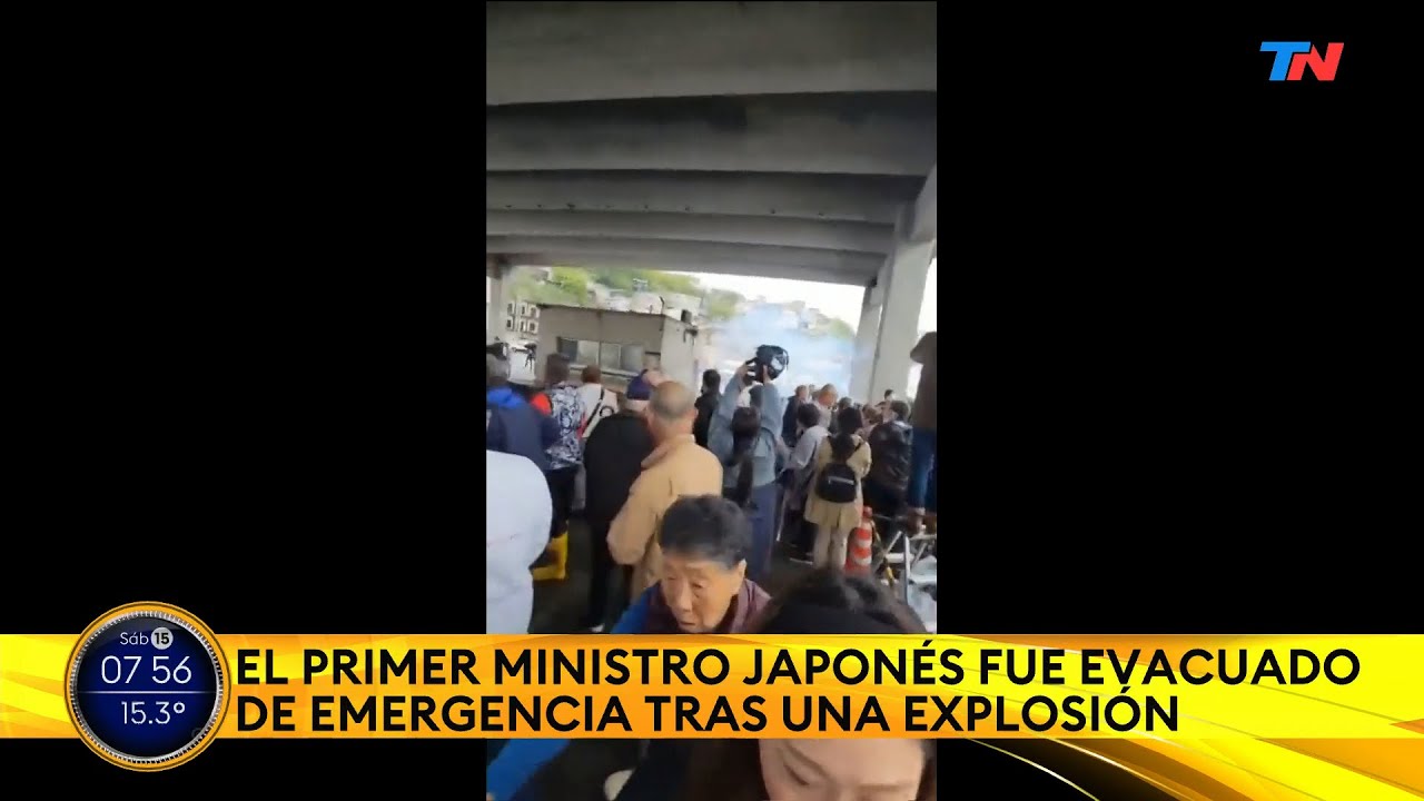 JAPÓN I Evacuaron de emergencia al primer ministro mientras daba un discurso