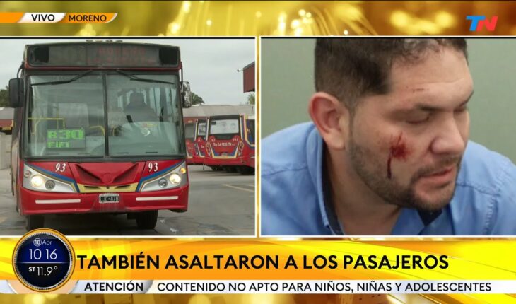 Video: MORENO I Otro chofer de colectivo de La Perlita fue atacado por delincuentes