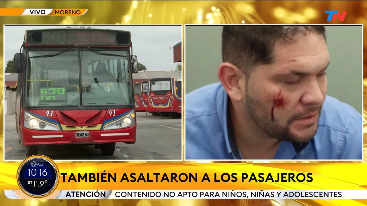 MORENO I Otro chofer de colectivo de La Perlita fue atacado por delincuentes
