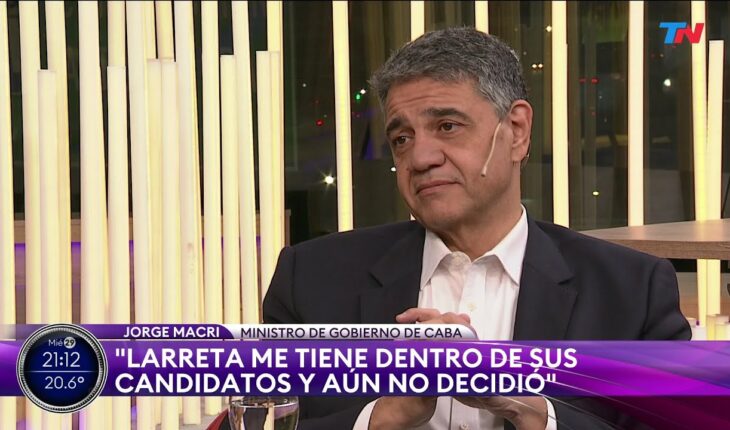Video: “Macri y Bullrich ya se expresaron a favor mío”: Jorge Macri, Ministro de Gob de CABA