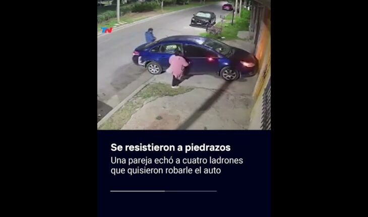 Video: SE RESISTIERON A PIEDRAZOS I Una pareja echó a cuatro ladrones que quisieron robarle el auto