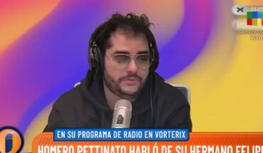 Homero Pettinato spoke of his brother Felipe’s discharge: “He is innocent and a victim of drugs