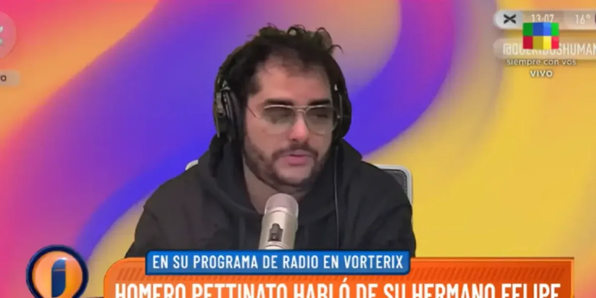 Homero Pettinato spoke of his brother Felipe's discharge: "He is innocent and a victim of drugs