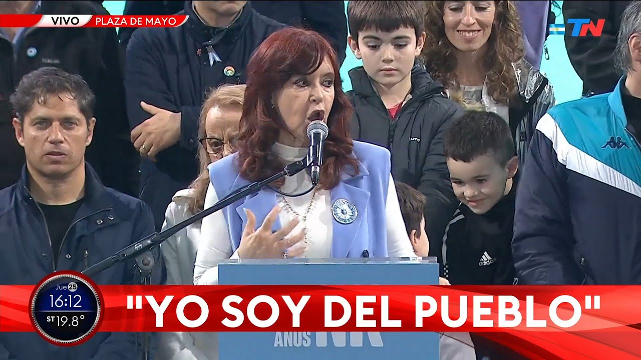 CFK: "Me quieran matar, proscribir o meter presa, nunca voy a ser de ellos, ¡Yo soy del pueblo!"