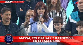 Video: “Dejamos un país mucho mejor que el que habíamos recibido y eso es un orgullo” Cristina Kirchner