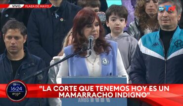 Video: “La Corte que tenemos hoy es un mamarracho indigno”, Cristina Fernández de Kirchner
