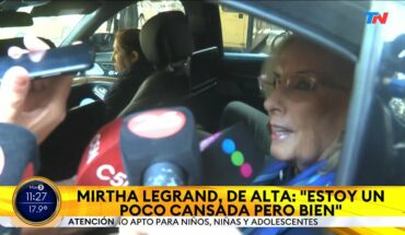 Video: Mirtha Legrand fue dada de alta: “La operación fue un éxito”
