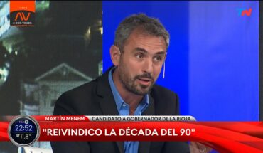Video: “Reivindico la década del `90” Martín Menem, candidato a gobernador de  La Rioja