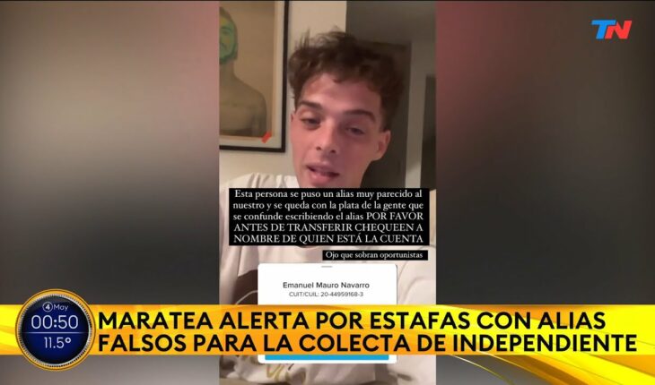 Video: Santiago Maratea denunció al impostor que les roba plata a los hinchas de Independiente