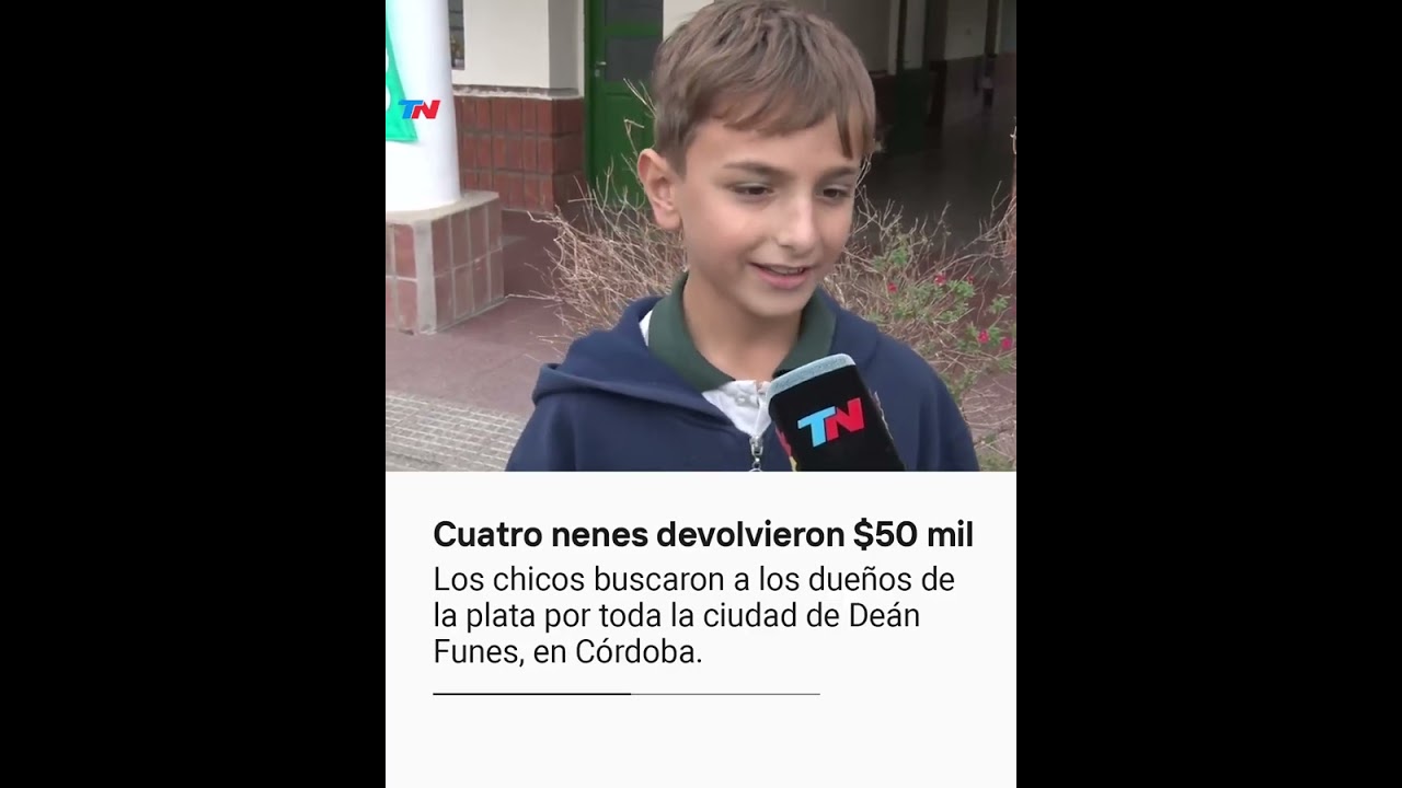 Cuatro nenes devolvieron $50.000 que encontraron en la calle: buscaron a los dueños por la ciudad