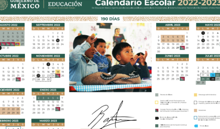 SEP anuncia nuevo calendario para el ciclo escolar 2023-2024