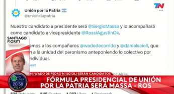 Video: Habrá lista de unidad en el oficialismo: Massa será el candidato a presidente y Rossi irá de vice