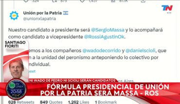 Video: Habrá lista de unidad en el oficialismo: Massa será el candidato a presidente y Rossi irá de vice