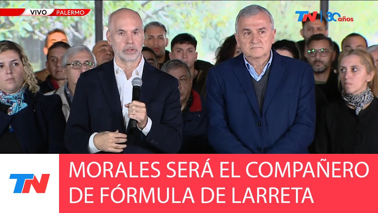 INTERNA JxC I Rodríguez Larreta presentó a Gerardo Morales como su compañero de fórmula presidencial