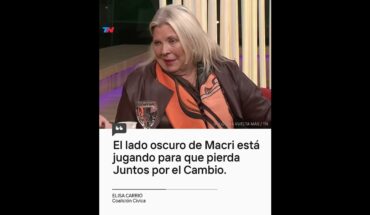 Video: “Mauricio Macri tiene un lado claro y un lado oscuro” | Elisa Carrió en SOLO UNA VUELTA MÁS